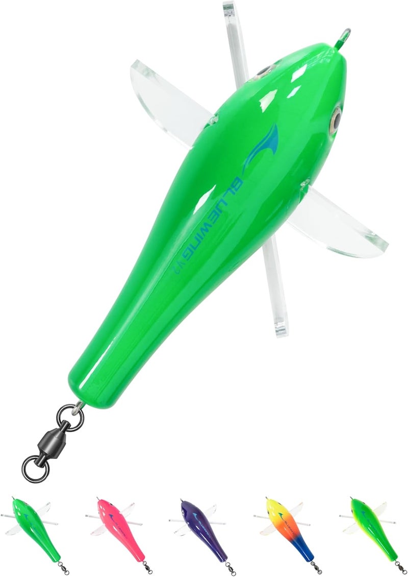 BLUEWING Deluxe Trolling Birds 650lbs Through Wire Bird Fishing Teaser 7.28in Trolling Lure for Tuna Marlin Mahi Mahi, Port/Starboard/Center, Only for Making Spreader Bars - Image 1